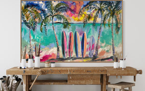 Island time - original on gallery canvas 90x150  cm