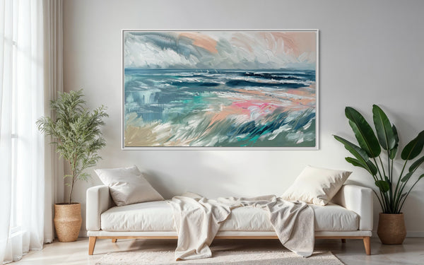 Tranquil coast - original on gallery canvas 90x150  cm
