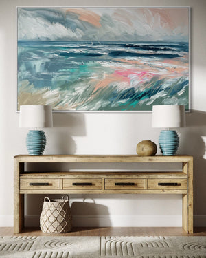 Tranquil coast - original on gallery canvas 90x150  cm