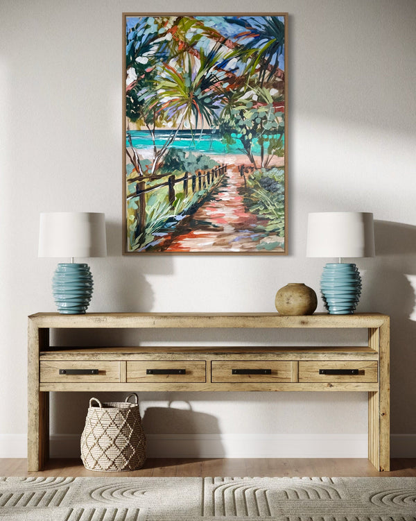 Secret Beach Trail - 60x90 cm - original on Belgian linen