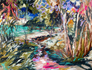 Discovering tea tree bay -noosa - art print