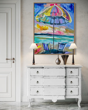 70x90 cm - summer days  - original on gallery canvas