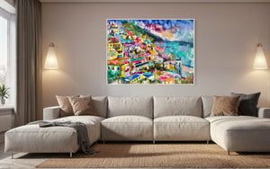 Ocean Breeze -Positano original  on Gallery canvas 90x120  Cm