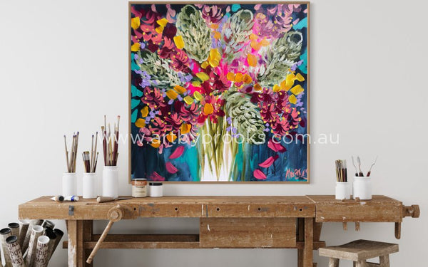 60X60 Cm -Australian Native Bouquet Medium Sized Originals