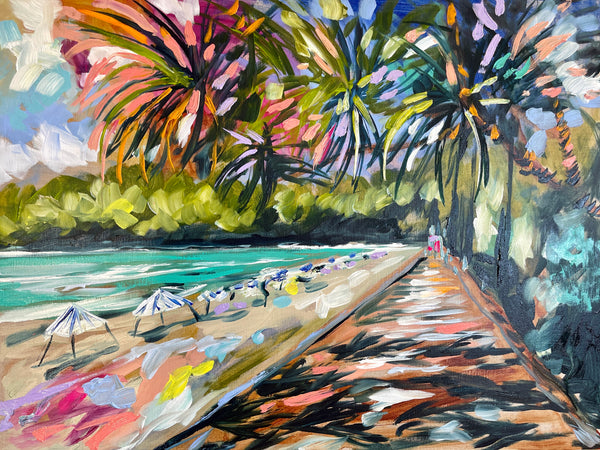 Summer time boardwalk - Noosa -art print