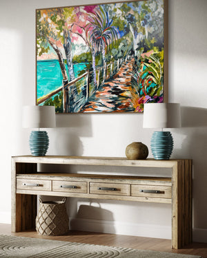 Endless Summer -noosa national park -Original on Belgian linen  90x120  Cm