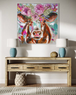 Florence -original on Belgian linen   - 90x90 Cm