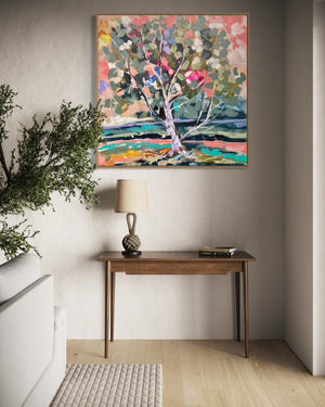 Shaded outback gum -Original on gallery canvas 90x90cm