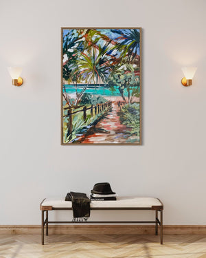 Secret Beach Trail - 60x90 cm - original on Belgian linen
