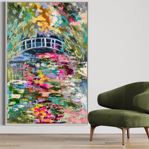 The Artists  garden -Original on Gallery canvas 100x150  Cm