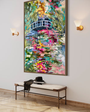 The Artists  garden -Original on Gallery canvas 100x150  Cm