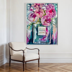 Glowing Misty River Gums -Original on Belgian linen 90x120 cm