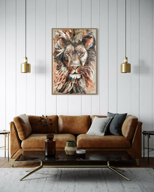 Leo - 60x90 cm - original on Belgian linen