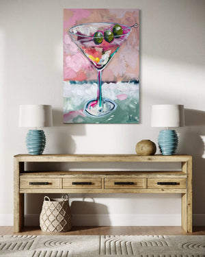 Blush Martini - 60x90cm - original on Belgian linen