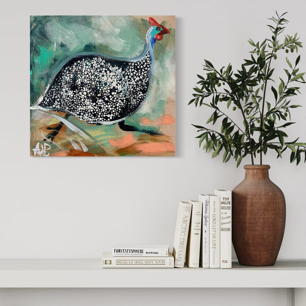 Mini Guinea 3-original on Belgian linen - 30x30 cm