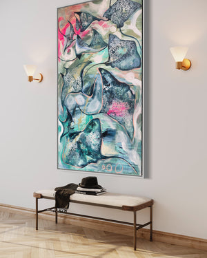 Stingray in the shallows   - original on gallery canvas 90x150  cm