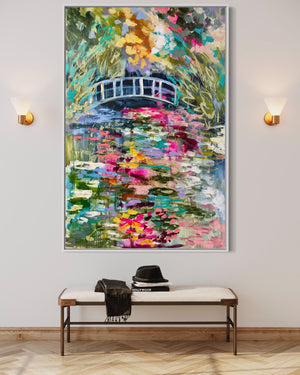 The Artists  garden -Original on Gallery canvas 100x150  Cm