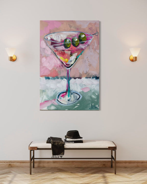Blush Martini - 60x90cm - original on Belgian linen