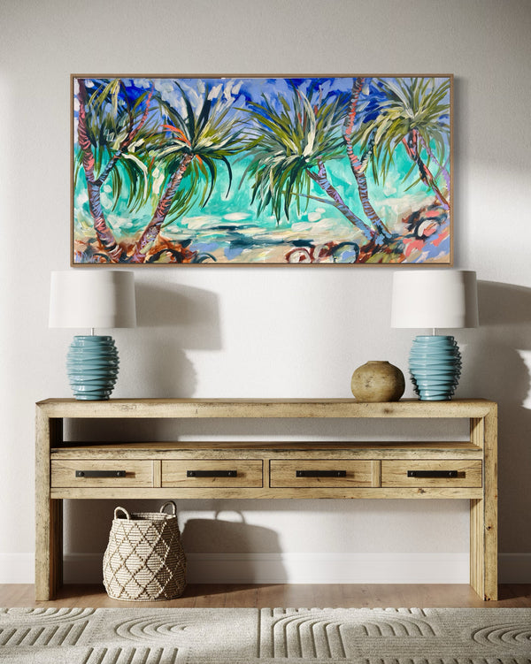 pandanus bay   - Original on gallery Canvas 75x150  Cm