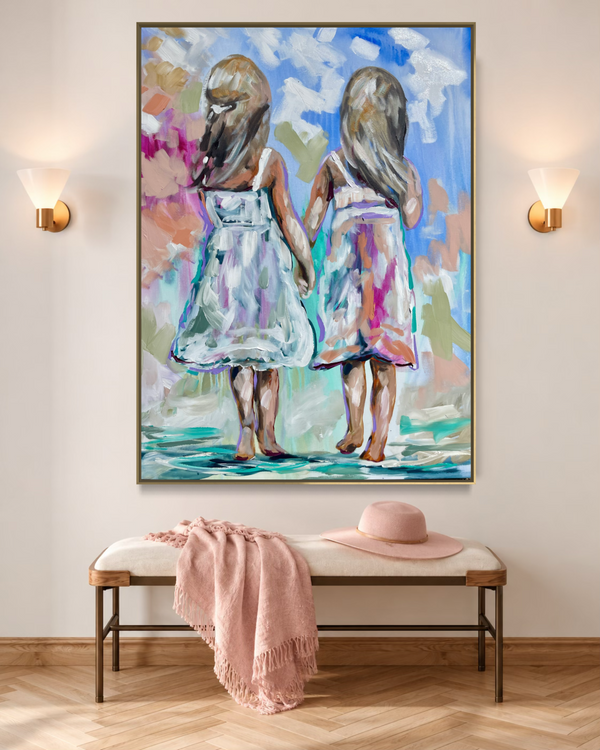 Hand in hand -original on gallery canvas  75x100 cm