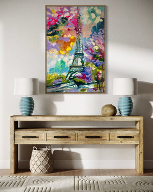 Paris in bloom- 60x90 cm - original on Belgian linen