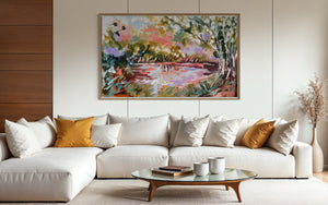 Serenity waterhole- original on gallery canvas 90x150  cm