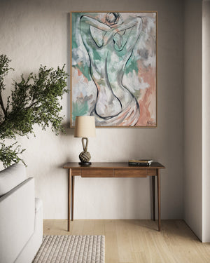 Her delicate curves -Original on gallery canvas 75 x100 Cm