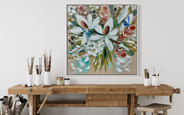 60x60 cm - magnolia and natives  bouquet