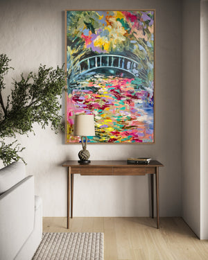 Memoirs in Monet’s garden -Original on Gallery canvas 100x150  Cm