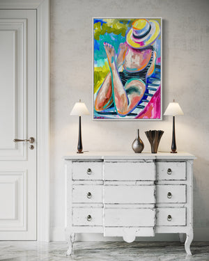 LA SIRÈNE- original on gallery canvas  60x90 cm