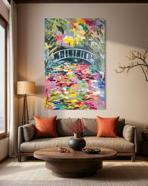 Memoirs in Monet’s garden -Original on Gallery canvas 100x150  Cm