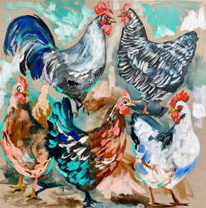 Here chook chook -art print