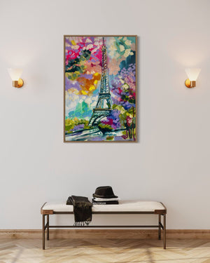 Paris in bloom- 60x90 cm - original on Belgian linen