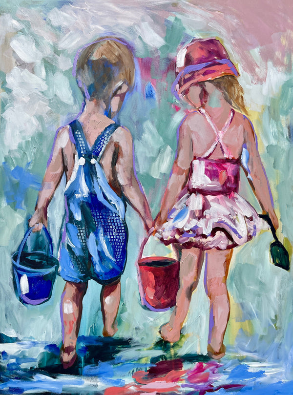 Making memories  -original on gallery canvas  75x100 cm