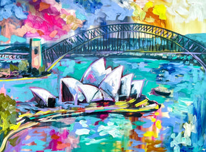 Sydney aglow - art print