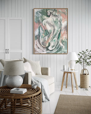 Blush pose-Original on gallery canvas 75 x100 Cm