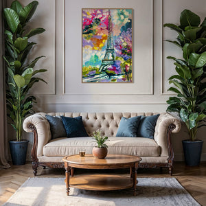 Paris in bloom- 60x90 cm - original on Belgian linen