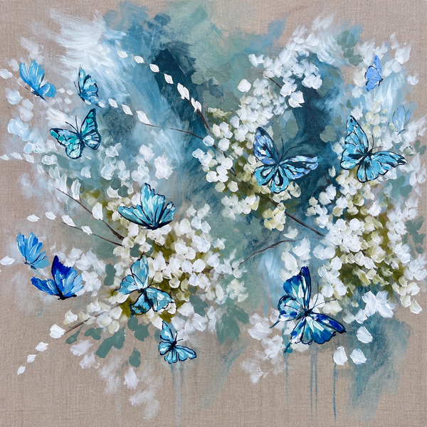 blossoms and butterflies -art print