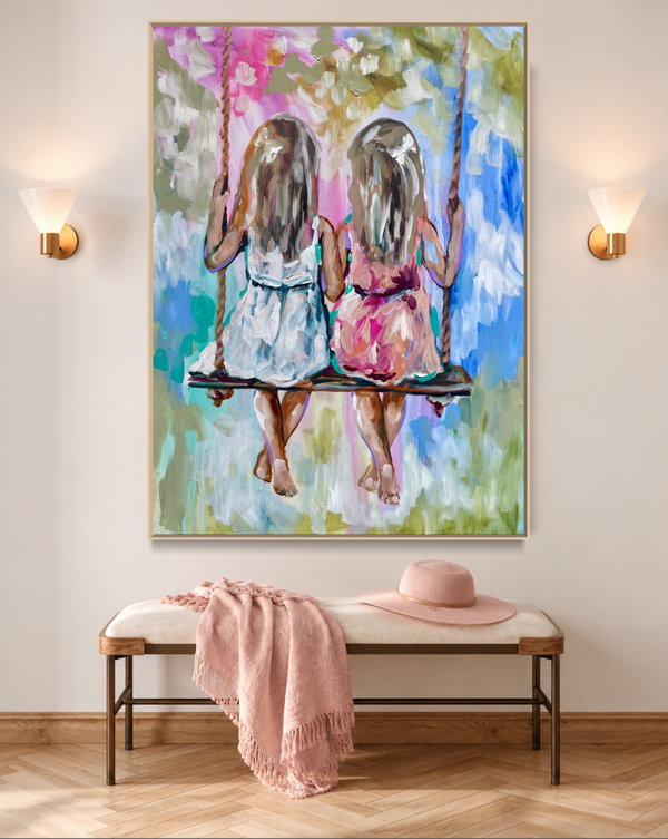 Side by side -original on gallery canvas  75x100 cm