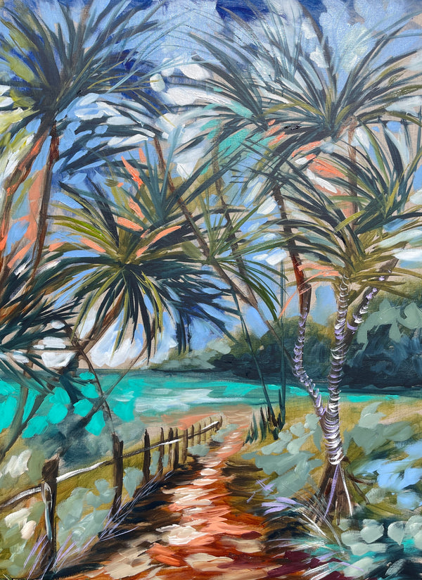 Secret beach trail  - art print