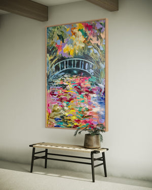 Memoirs in Monet’s garden -Original on Gallery canvas 100x150  Cm