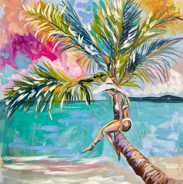 Palm Trees in paradise  - art print