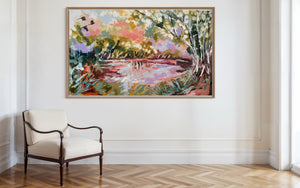 Serenity waterhole- original on gallery canvas 90x150  cm
