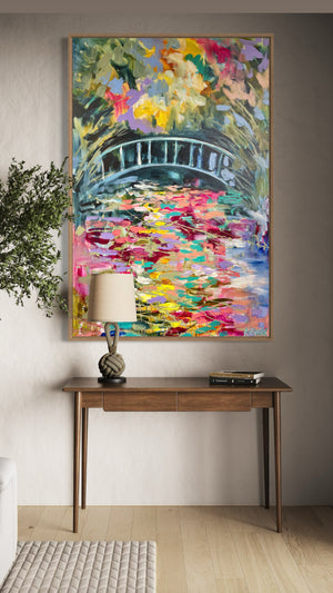 Memoirs in Monet’s garden -Original on Gallery canvas 100x150  Cm