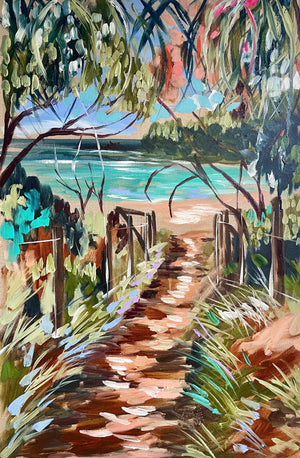 Hidden beach trails   - art print