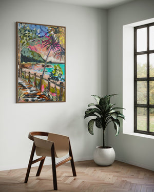 Morning Glow - Tea tree bay - 60x90 cm - original on Belgian linen