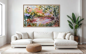 Serenity waterhole- original on gallery canvas 90x150  cm