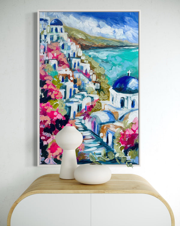 Memories of the Greek isles -60x90cm - original on Belgian linen