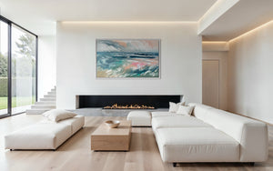 Tranquil coast - original on gallery canvas 90x150  cm
