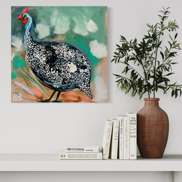 Mini Guinea 2-original on Belgian linen - 30x30 cm